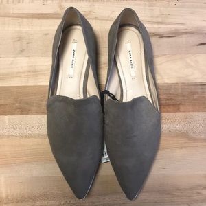 Zara pointed toe taupe microsuede flats. New